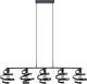 Lindby Colten hanglamp, 5-lamps, zwart