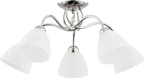 EULUNA Plafondlamp Svetlana, 5-lamps, zilver