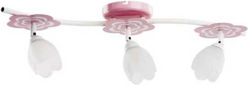 EULUNA Kinderkamer-plafondlamp Mailin in roze langwerpig