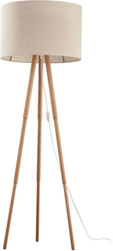 EULUNA Vloerlamp Tokyo, hout-driebeen dennenhout