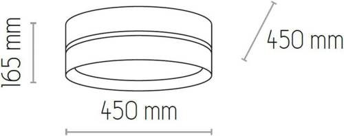 EULUNA Plafondlamp Linobianco, Ø 45 cm