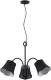 Lucande Binta hanglamp, 3-lamps, zwart