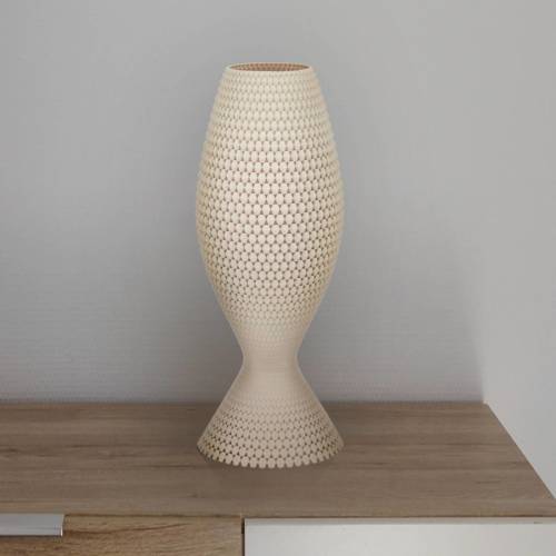 Tagwerk Tafellamp diamant van biomateriaal, linen, 33 cm