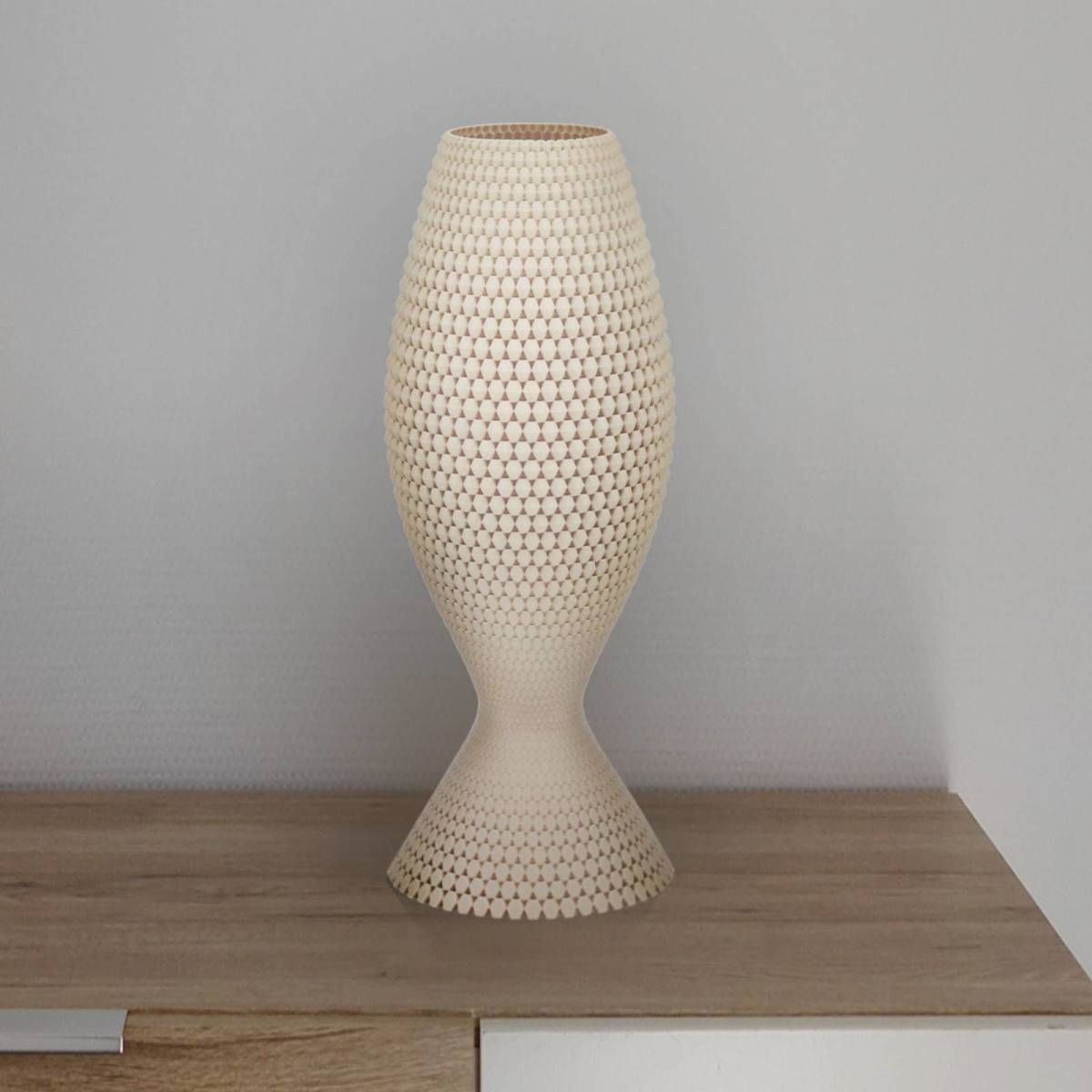 Tagwerk Tafellamp diamant van biomateriaal, linen, 33 cm