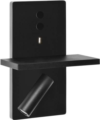 LEDS-C4 E-Lamp LED wandlamp met spot, zwart