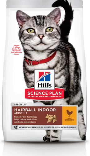 Hill's Feline Adult Hairball&Indoor Kip 3 kg