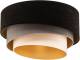 EULUNA Plafondlamp Devon, zwart/grijs/ecru/goud Ø60cm