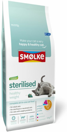 4x Smolke Kattenvoer Sterilised 2 kg