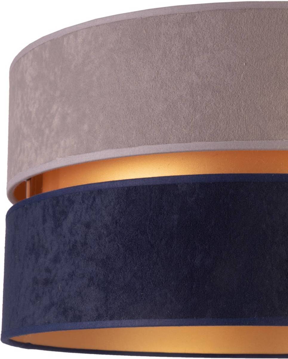 EULUNA Tafellamp Duo, marineblauw/grijs/goud, hoogte 30cm
