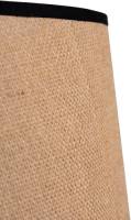EULUNA Wandlamp Jute&black, natuurlijk bruin, halfrond