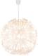 GLOBO Hanglamp Stella van kunststof bloemen, wit