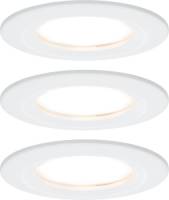 Paulmann 3-set spot Nova Coin rond, dimb., wit