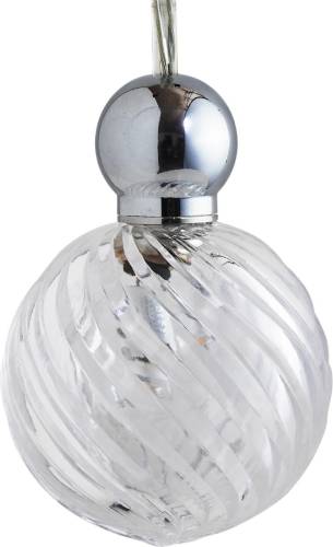 Ebb & Flow Uva M hanglamp, zilver, helder, swirl