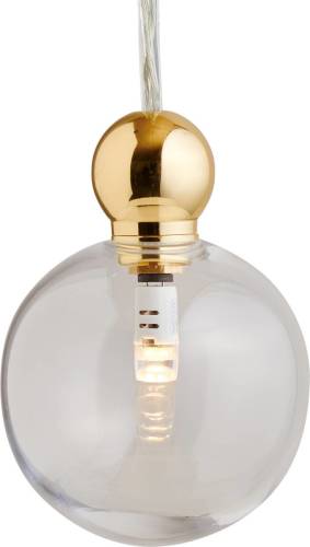 Ebb & Flow Uva M hanglamp, goud, helder