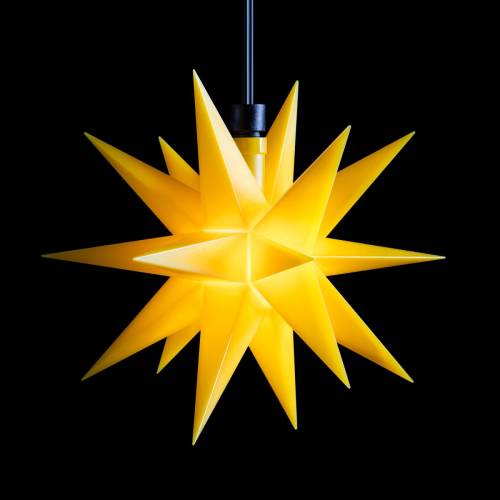 Sterntaler LED ster, buiten, 18-punten Ø 12 cm batterij, geel