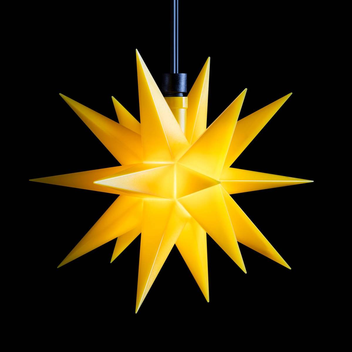 Sterntaler LED ster, buiten, 18-punten Ø 12 cm batterij, geel