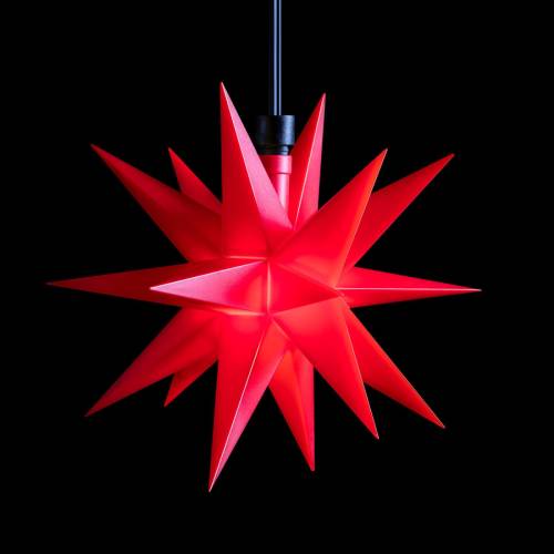 Sterntaler LED ster, buiten, 18-punten Ø 12 cm batterij, rood