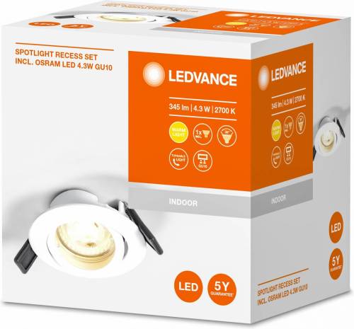 LEDVANCE Recess Twistlock inbouwlamp IP20 wit