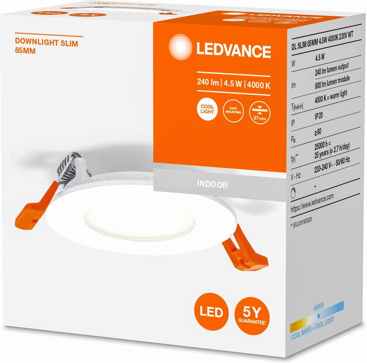 LEDVANCE Recess Slim LED inbouwlamp Ø8,5cm 4000K