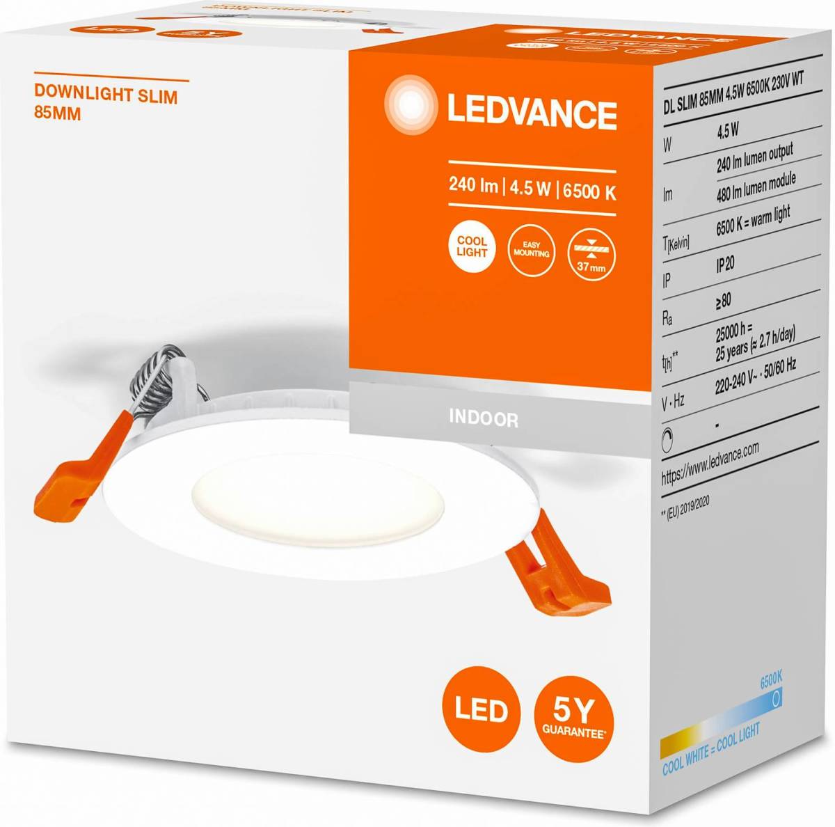 LEDVANCE Recess Slim LED inbouwlamp Ø8,5cm 6500K