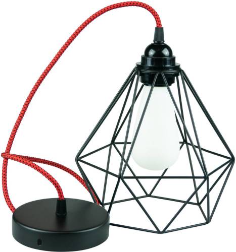 Segula Diamant hanglamp in zwart en rood