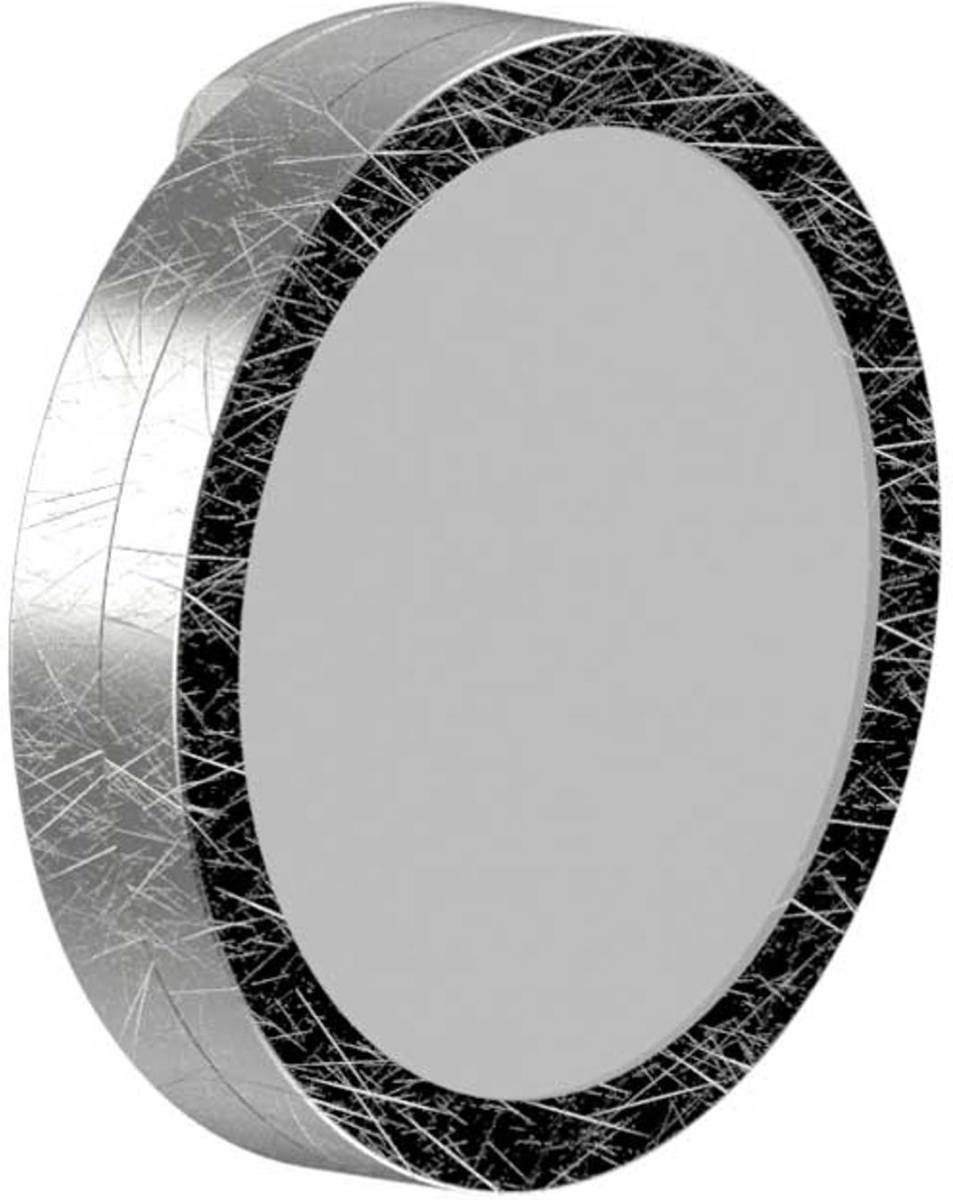 LightMe LED spiegellamp Aqua rond bladzilver