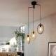 Eglo Hanglamp Basildon met houtdetails, 3-lamps