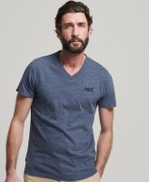 Superdry gemêleerd T-shirt van biologisch katoen navy marl