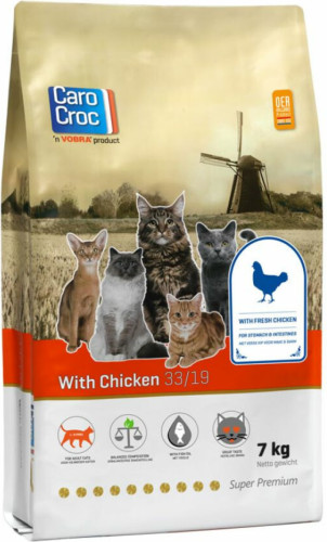 CaroCroc Kat 33/19 Kip Kattenvoer 7 kg