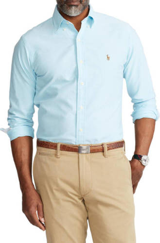 Polo ralph lauren regular fit overhemd licht turquoise