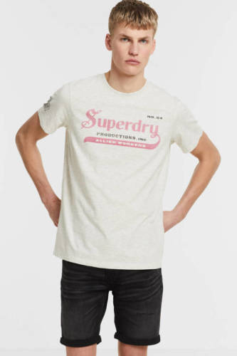 Superdry T-shirt met logo queen marl