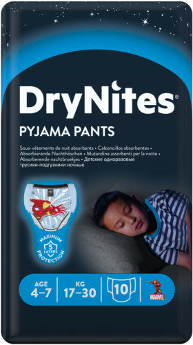 DryNites Absorberende Luierbroekjes Boy 4-7 jaar 10 stuks