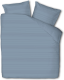 Luna Bedding Lunna Embossed Stripes - Blauw 2-persoons (200 x 220 cm + 2 kussenslopen) Dekbedovertrek