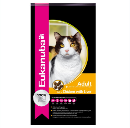 Eukanuba Kat Adult Top Condition 1+ Kip - Lever 10 kg