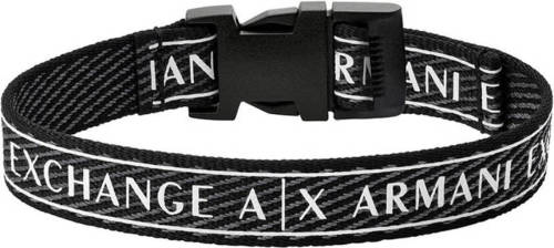 Armani Exchange armband AXG0082040 Logo zwart