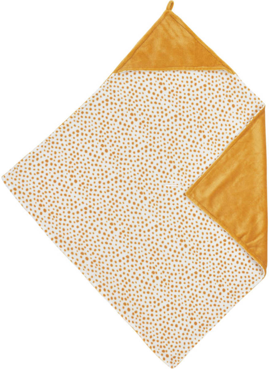 Meyco fleece wikkeldeken Cheetah honey gold