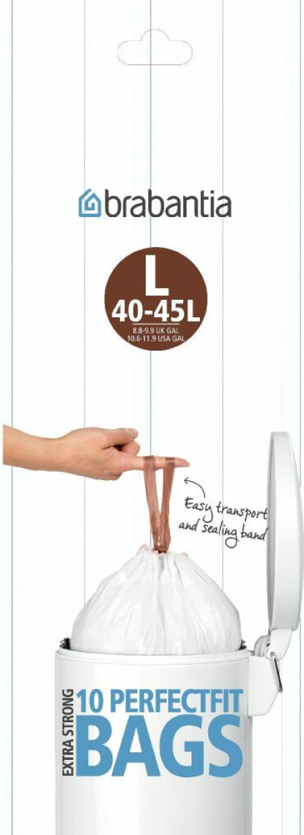 Brabantia Vuilniszakken met Trekbandsluiting Type L 10 stuks