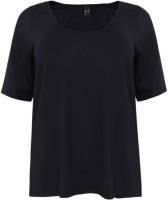 Yoek basic jersey A-lijn T-shirt VISCOSE donkerblauw