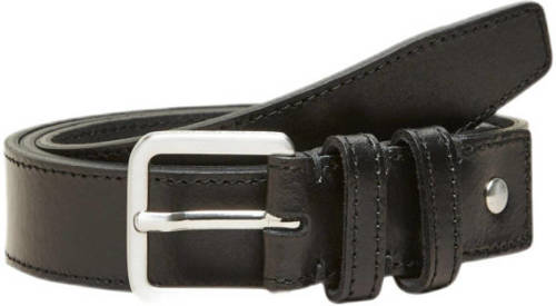 SELECTED HOMME leren riem SLHNATE zwart