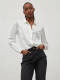 VILA blouse VIELLETTE van gerecycled polyester wit