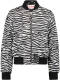 CoolCat Junior bomberjack zomer Janu CG met zebraprint zwart/wit