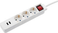 Hama Stekkerdoos Usb 3,4a 3-voudig Wit