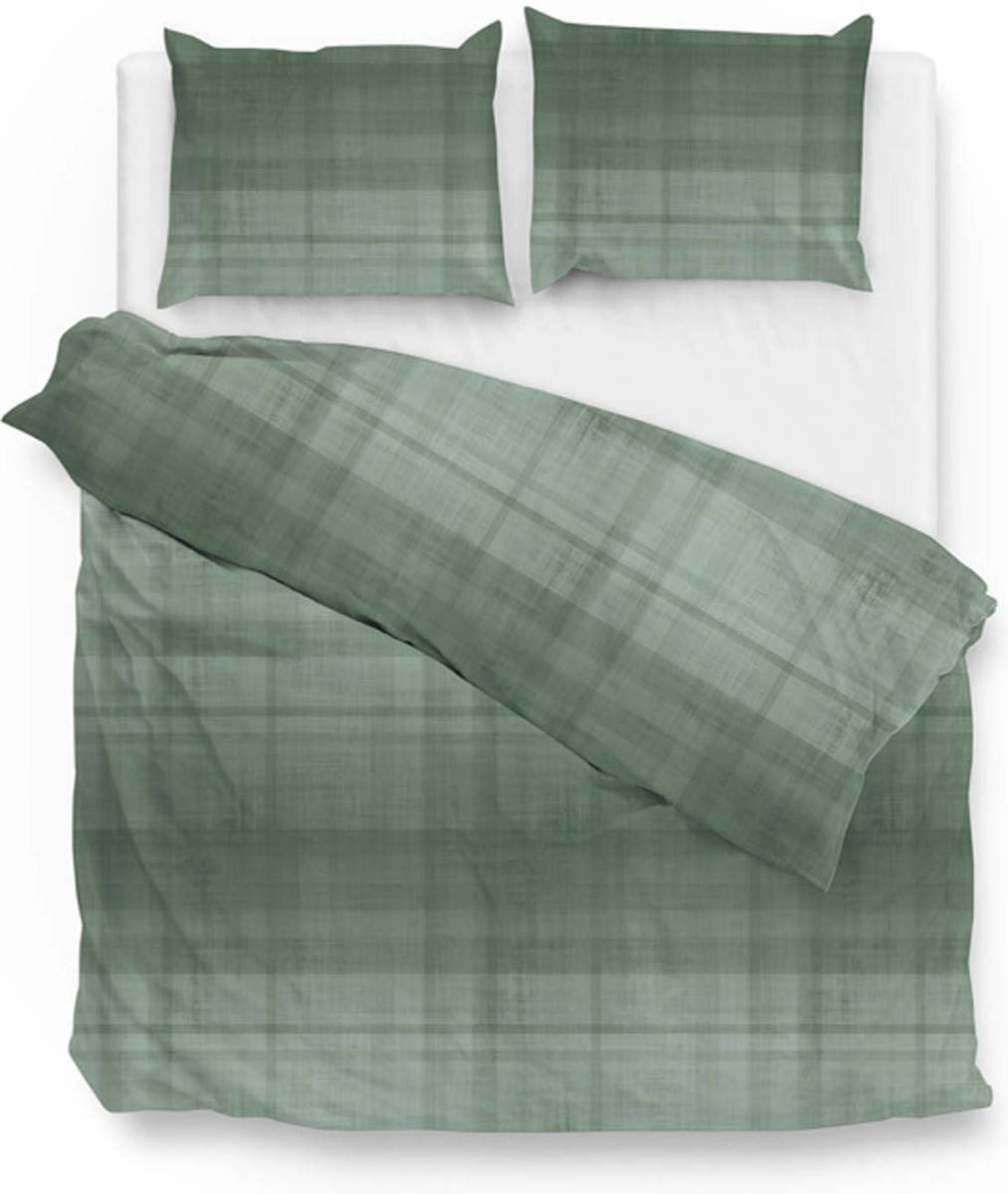 Zo! Home Dekbedovertrek Marley - Groen - 1-persoons 140x200/220 Cm