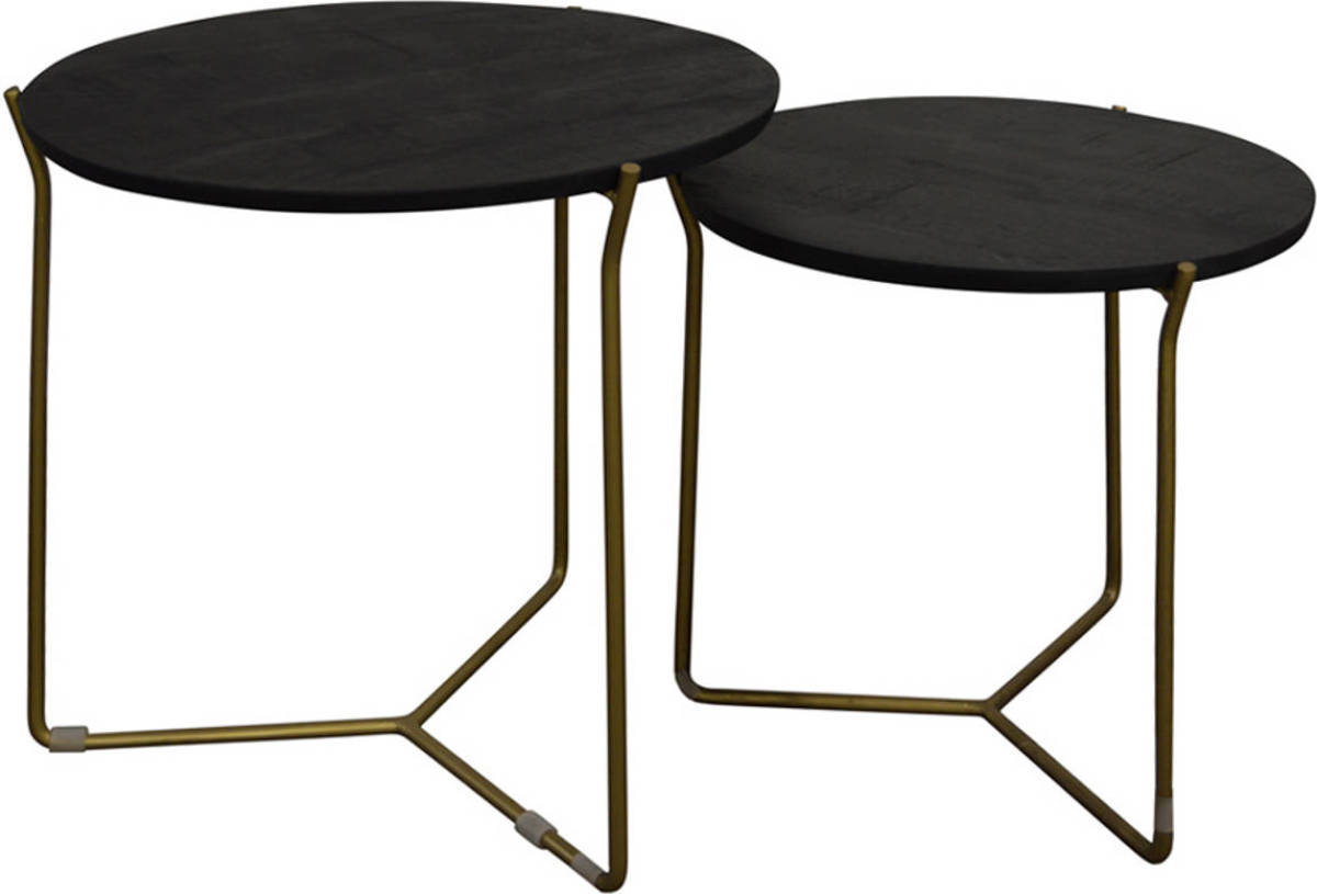 Brix - Salontafel - Brix Mason Black/brass Set Van 2