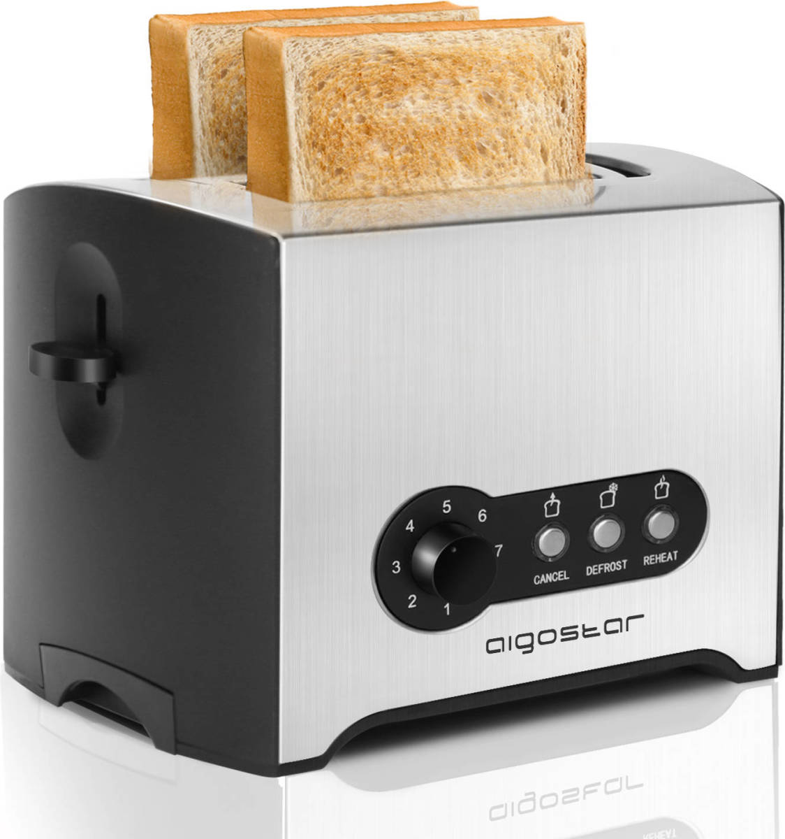 Aigostar Mini Sunshine 30mpx - Broodrooster - Rvs - 2 Sleuven