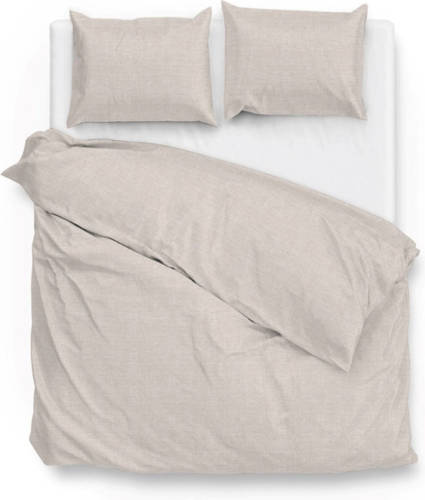 Smulderstextiel nl Zo! Home Dekbedovertrek Lino - Zandy Beige - 2-persoons 200x200/220 Cm