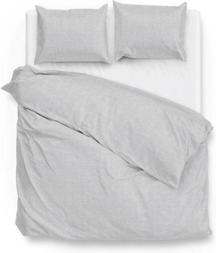 Smulderstextiel nl Zo! Home Dekbedovertrek Lino - Dove Grijs - 2-persoons 200x200/220 Cm