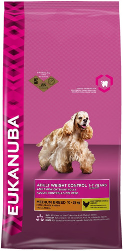 Eukanuba Dog Adult Medium Gewichtsbeheersing Kip 12 kg