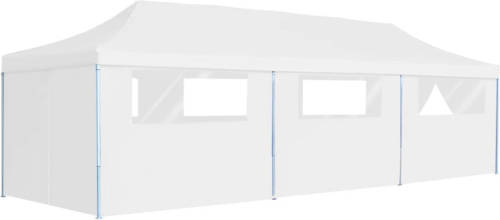 VidaXL Partytent Pop-up Met 8 Zijwanden 3x9 M Wit