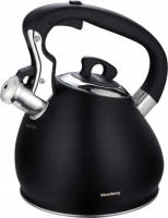 Klausberg 7513 - Fluitketel - Zwart - Rvs - 3 Liter